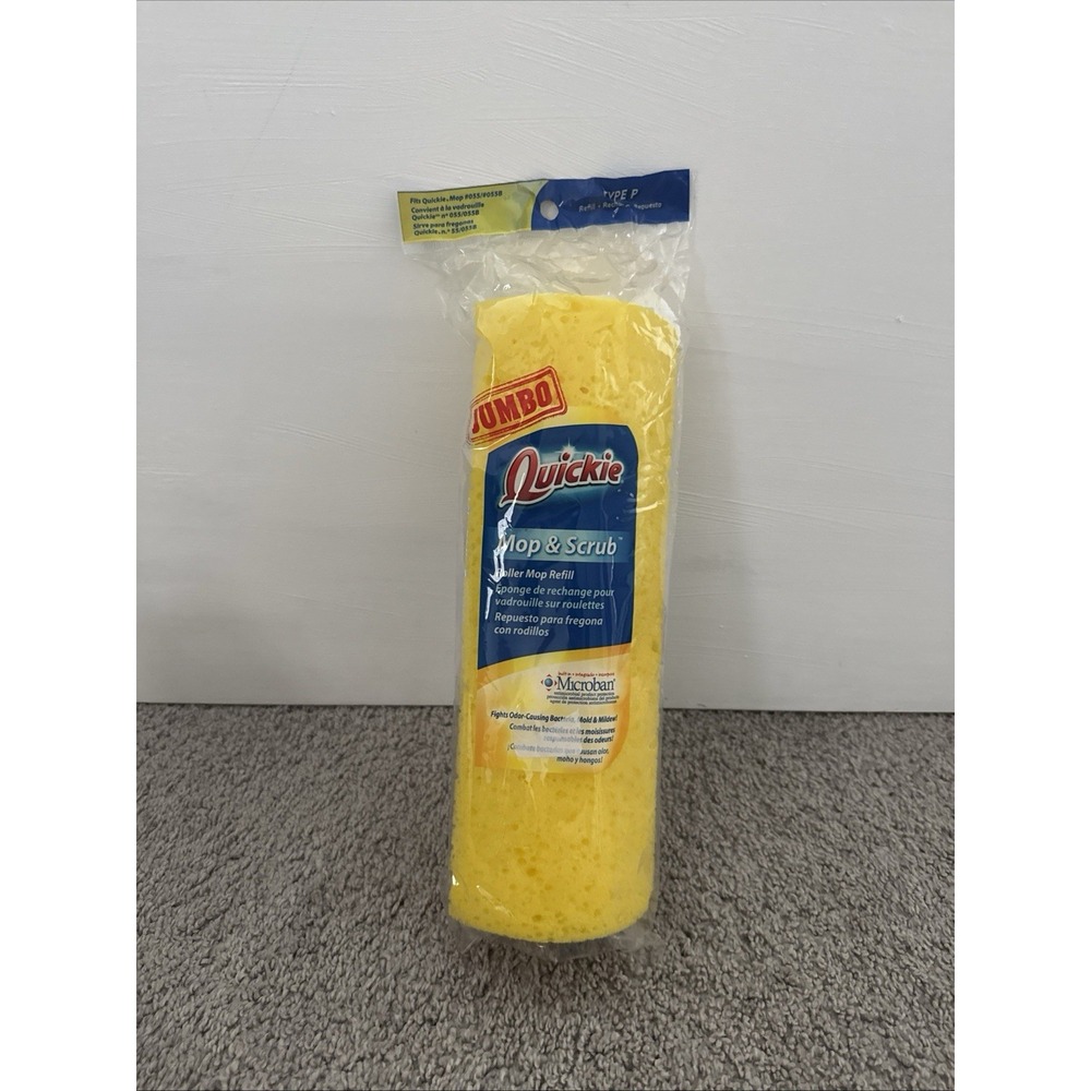 Quickie Jumbo Mop & Scrub Roller Mop Refill Type P Fits Quickie Mop #055/#055B